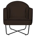 Poltrona Decorativa Para Sala De Estar Base X Eva Marrom/preto