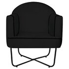 Poltrona Decorativa Para Sala De Estar Base X Eva Preto/preto