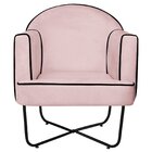 Poltrona Decorativa Para Sala De Estar Base X Eva Rosa Bebê/p
