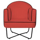 Poltrona Decorativa Para Sala De Estar Base X Eva Vermelho/pr