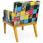 Poltrona Decorativa Para Sala De Estar Beatriz W01 Patchwork