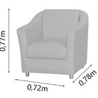 Poltrona Decorativa Para Sala De Estar Bia Chumbo