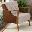 Poltrona Decorativa Para Sala De Estar Capitonê Lapa M22 Pu C