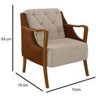 Poltrona Decorativa Para Sala De Estar Capitonê Lapa Z32 Pu C