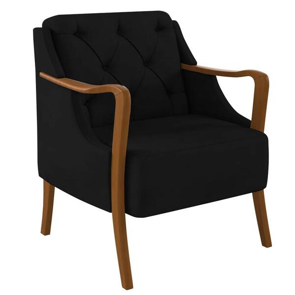 Poltrona Decorativa Para Sala De Estar Capitonê Lapa Z32 Velu