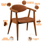 Poltrona Decorativa Para Sala De Estar Cecília L02 Couríssimo