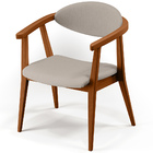 Poltrona Decorativa Para Sala De Estar Cecília L02 Linho Bege