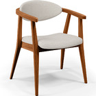 Poltrona Decorativa Para Sala De Estar Cecília L02 Linho Cham