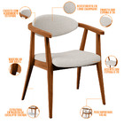 Poltrona Decorativa Para Sala De Estar Cecília L02 Linho Cham