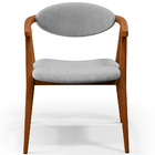 Poltrona Decorativa Para Sala De Estar Cecília L02 Linho Cinz