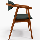 Poltrona Decorativa Para Sala De Estar Cecília L02 Linho Verd