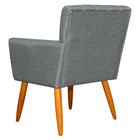 Poltrona Decorativa Para Sala De Estar Cecília Linho Cinza -