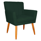 Poltrona Decorativa Para Sala De Estar Cecília Suede Verde -