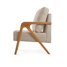 Poltrona Decorativa Para Sala De Estar Decorativa Mona Bege