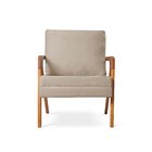 Poltrona Decorativa Para Sala De Estar Decorativa Mona Bege