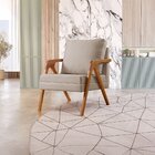 Poltrona Decorativa Para Sala De Estar Decorativa Mona Bege