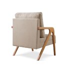 Poltrona Decorativa Para Sala De Estar Decorativa Mona Bege