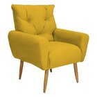 Poltrona Decorativa Para Sala De Estar Denver Amarelo