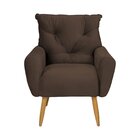 Poltrona Decorativa Para Sala De Estar Denver Marrom