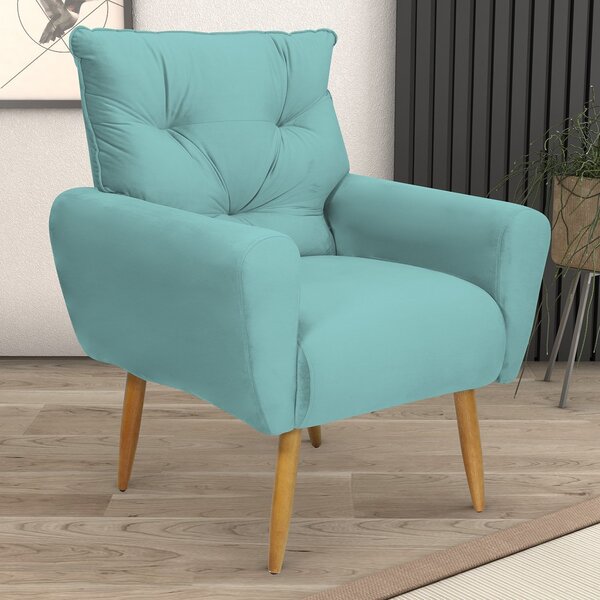 Poltrona Decorativa Para Sala De Estar Denver Verde Menta