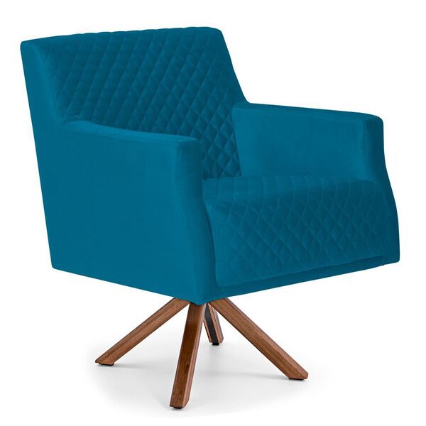 Poltrona Decorativa Para Sala De Estar Diva D02 Tressê Veludo