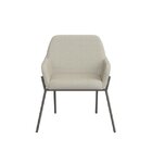 Poltrona Decorativa Para Sala De Estar Dora Bege/grafite