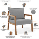 Poltrona Decorativa Para Sala De Estar E Living Alícia L02 Bo