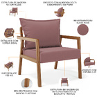 Poltrona Decorativa Para Sala De Estar E Living Alícia L02 Su