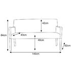 Poltrona Decorativa Para Sala De Estar E Recepção 02 Lugares