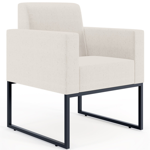 Poltrona Decorativa Para Sala De Estar E Recepção Base Fixa D