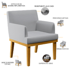 Poltrona Decorativa Para Sala De Estar E Recepção Beatriz W01