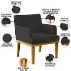 Poltrona Decorativa Para Sala De Estar E Recepção Beatriz W01