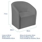 Poltrona Decorativa Para Sala De Estar E Recepção Bouclé Luiz