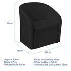 Poltrona Decorativa Para Sala De Estar E Recepção Bouclé Luiz