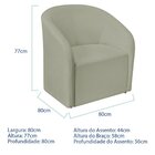 Poltrona Decorativa Para Sala De Estar E Recepção Bouclé Luiz