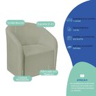 Poltrona Decorativa Para Sala De Estar E Recepção Bouclé Luiz