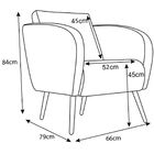 Poltrona Decorativa Para Sala De Estar E Recepção Dana D02 Co