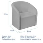 Poltrona Decorativa Para Sala De Estar E Recepção Linho Luiza