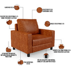 Poltrona Decorativa Para Sala De Estar E Recepção Malta L02 C