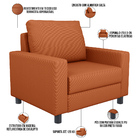 Poltrona Decorativa Para Sala De Estar E Recepção Malta L02 T