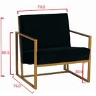 Poltrona Decorativa Para Sala De Estar Em Ferro Colorado - Pr