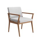 Poltrona Decorativa Para Sala De Estar Em Linho 246 Tip Cinza