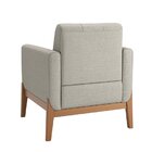 Poltrona Decorativa Para Sala De Estar Em Linho 305 Brooks Cru