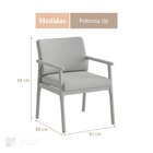 Poltrona Decorativa Para Sala De Estar Em Linho 305 Up Cru