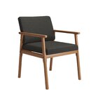 Poltrona Decorativa Para Sala De Estar Em Linho 418 Up Grafite