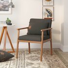 Poltrona Decorativa Para Sala De Estar Em Linho 418 Up Grafite