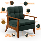 Poltrona Decorativa Para Sala De Estar Encosto Ripado Emília