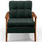 Poltrona Decorativa Para Sala De Estar Encosto Ripado Emília