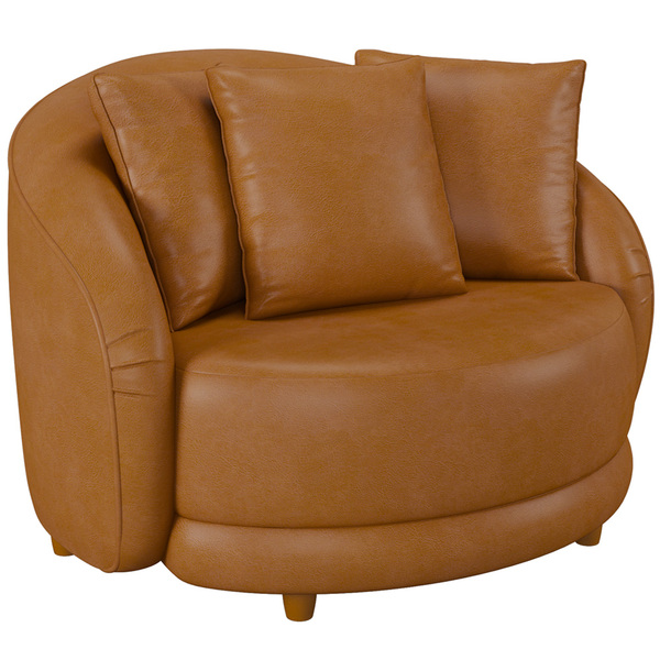 Poltrona Decorativa Para Sala De Estar Fixa Pés Madeira Witta