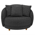 Poltrona Decorativa Para Sala De Estar Fixa Pés Madeira Witta